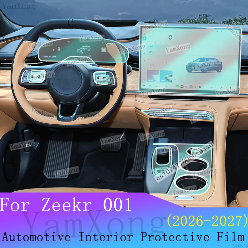 For Zeekr 001 Car interior Kit Protection Film Navigation Dashboard screen Sticker Center Gear Panel scratch Transparent Film