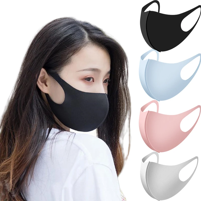 Hot Sale Summer Sunscreen Mask Ultrathin Ice Silk Masks Fashion Black Dustproof Mask Breathable Face Towel Outdoor Washcloth