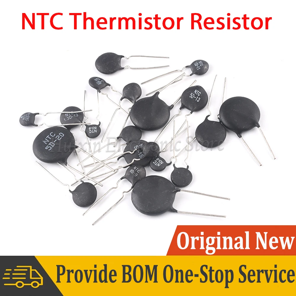 10 buah Resistor termal NTC ketahanan termal 5D-7 5D-9 5D-11 5D-20 8D-20 10D-5 20D-9 10D-7 10D-9 10D-11 16D-9 47D-15