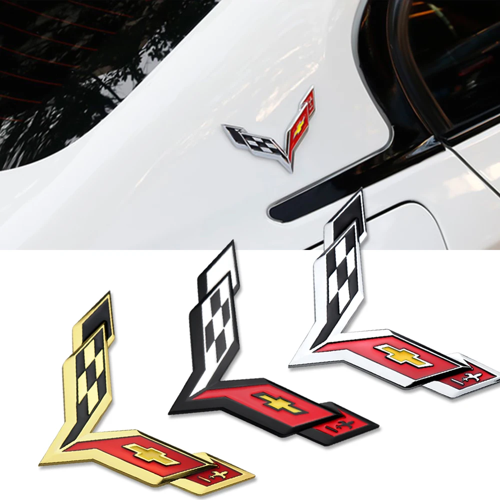 Car 3D Metal Stickers Wing Shape Body Decoration Decal Accessories For Chevrolet Captiva Cruze Orlando Silverado Corsa Volt Sail