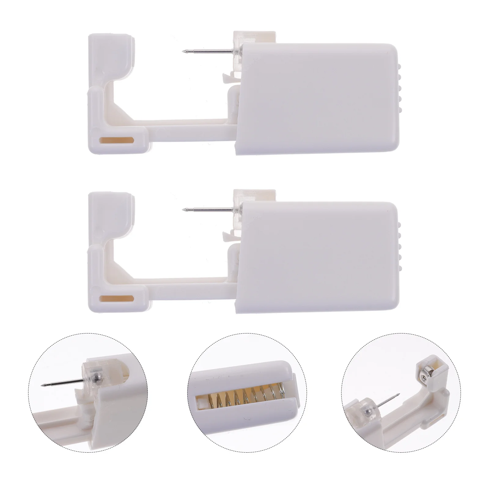 

2Sets Ear Piercing Kit Self Ear Piercer Disposable Portable Painless Efficient Professional Piercing Tool Home Salon Use