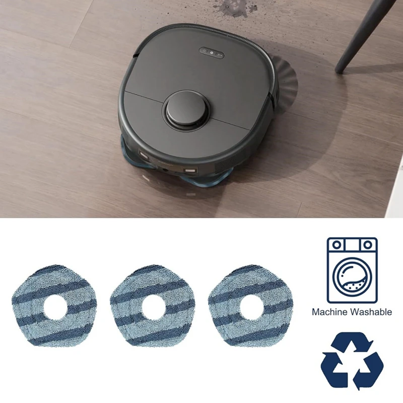Panos de substituição para aspirador robô, almofadas esfregando macias para Eufy X10 Pro, Omni X8, X8 Pro, X9 Pro Robot