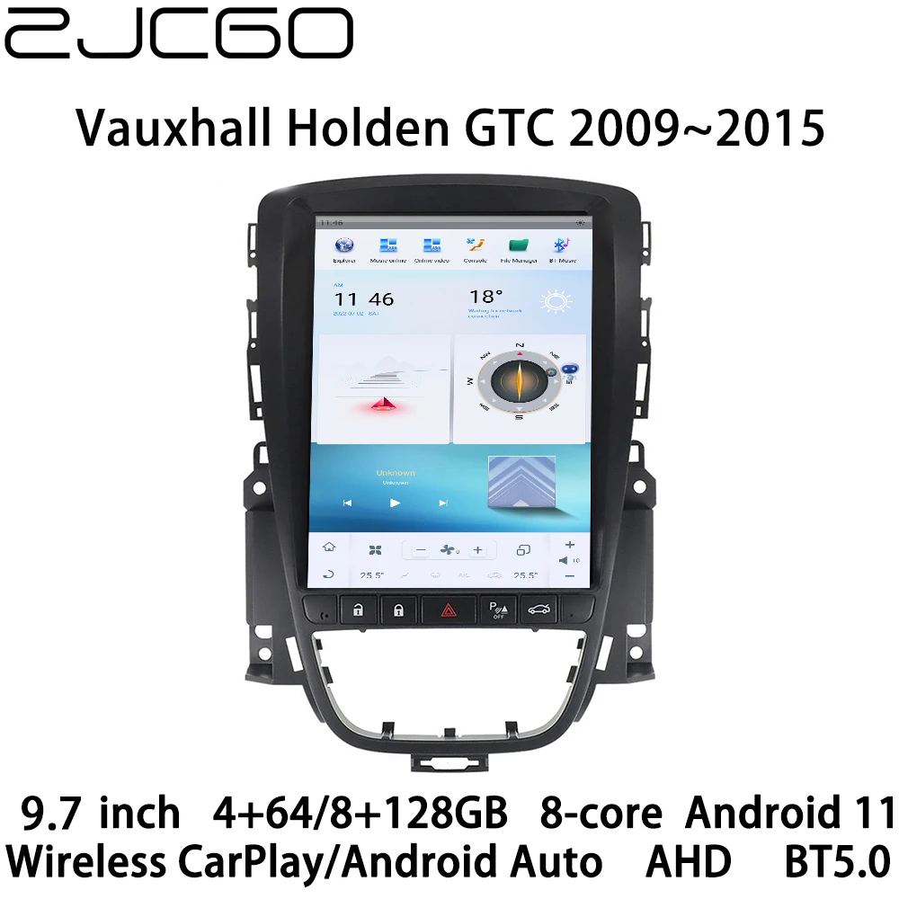

Автомобильный мультимедийный плеер ZJCGO, стерео, GPS, радио, навигация, навигация, Android 11, экран для Opel Astra J Vauxhall Holden GTC 2009 ~ 2015