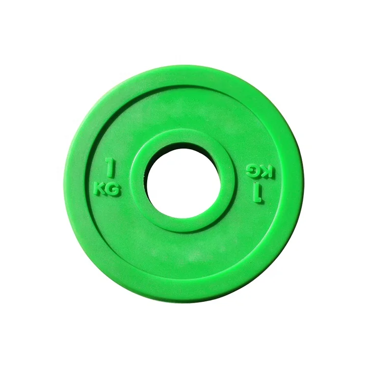 Environmental protection color rubber coated dumbbell pieces gym full rubber barbell pieces direct Change Bumper Plates