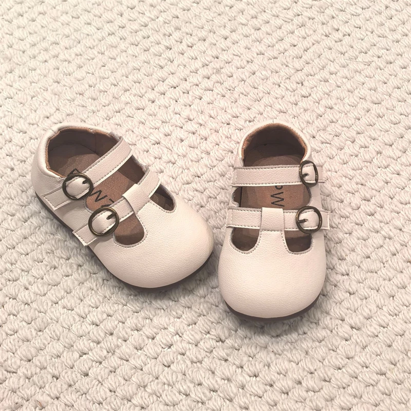 Spring Baby Girls Casual Genuine Leather Shoes Children Princess Shoes Infant Non-slip Soft Sole Toddler Kids Lightweight Shoes