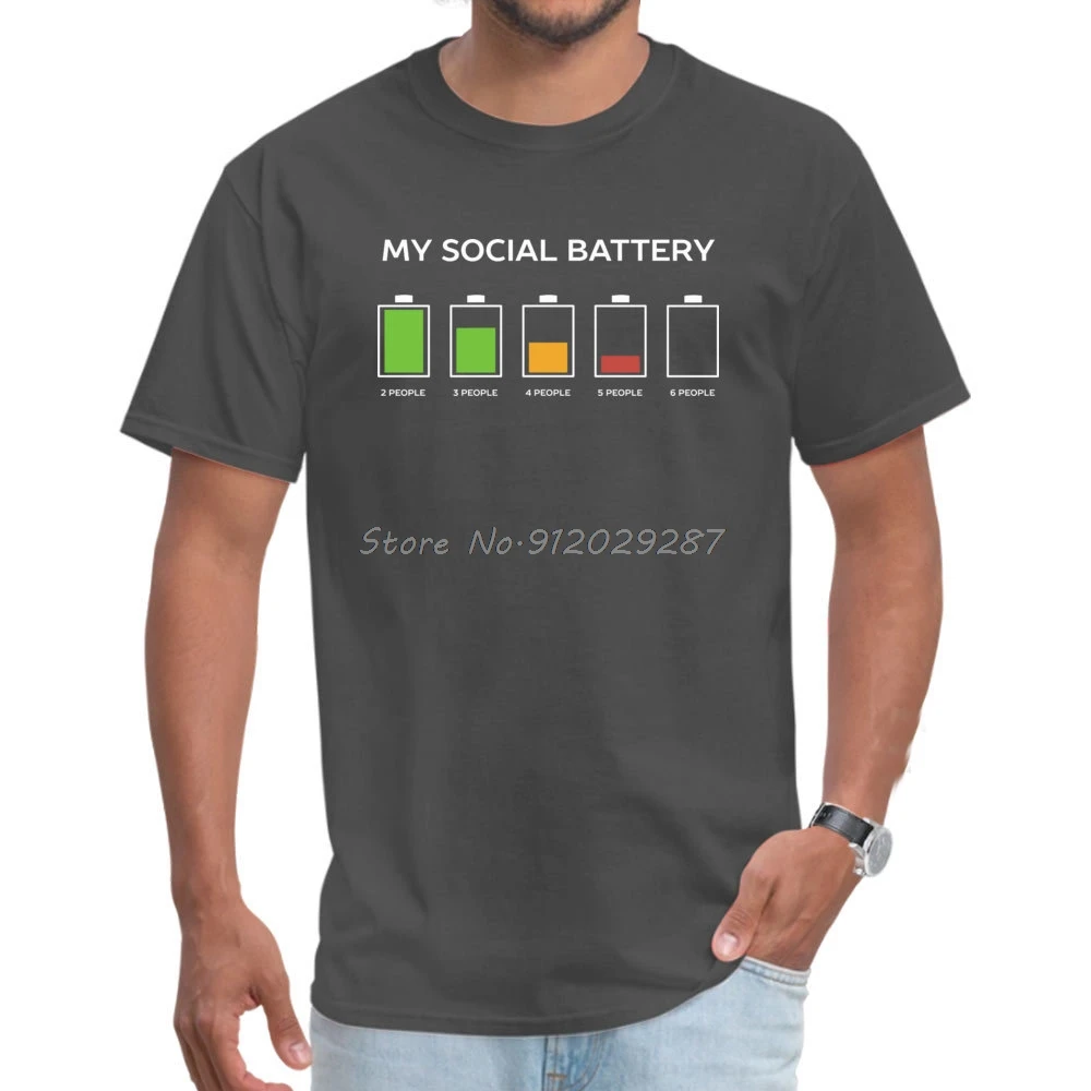 My Social Battery Help Me T-shirt Love Day Cotton Tshirt Oversized Unisex Tops Men's Clothing Fitness T Shirt