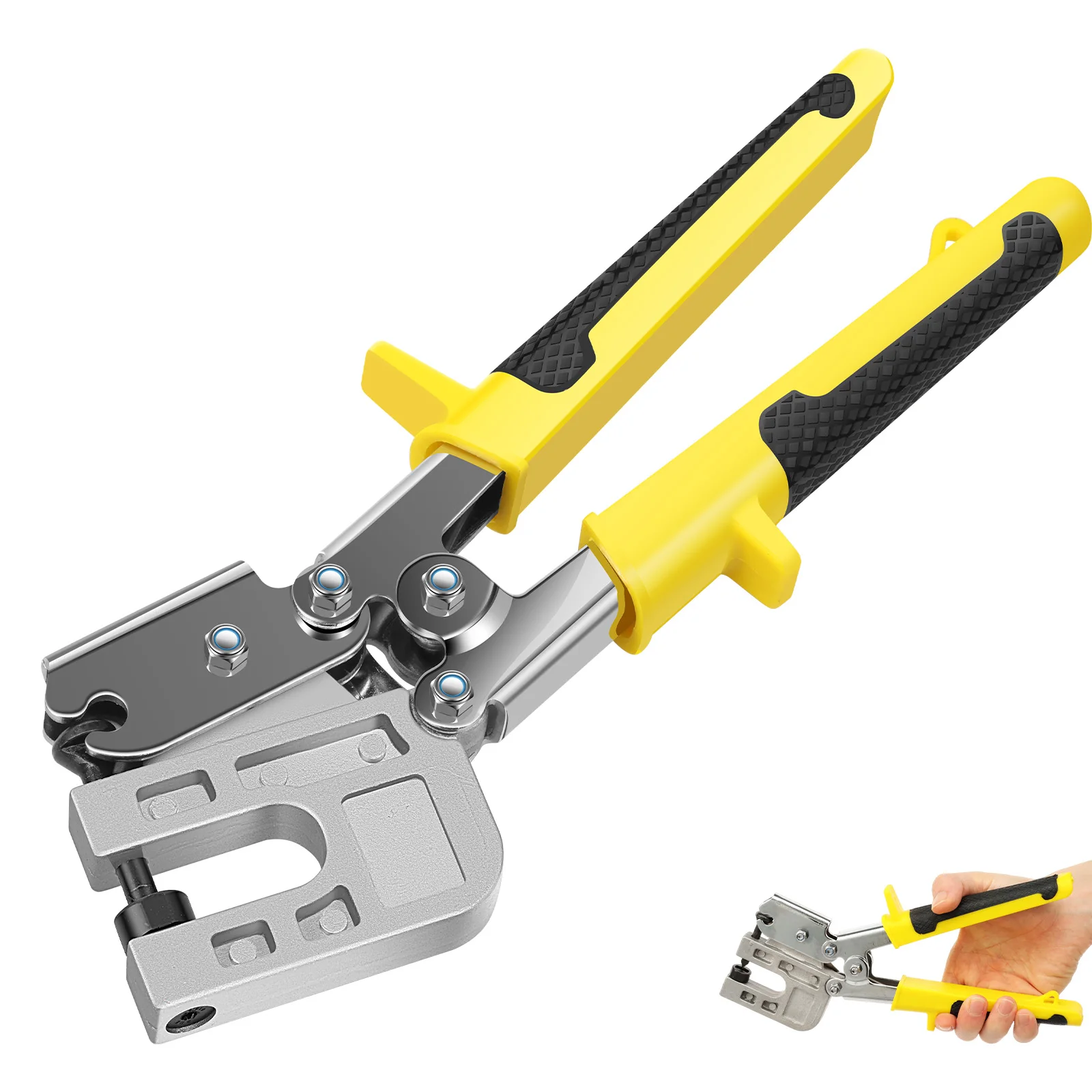 No Screws Stud Crimper Heavy Duty Drywall Keel Punching Pliers Labor-saving Keel Crimper Fastening Tool for Ceiling Installation