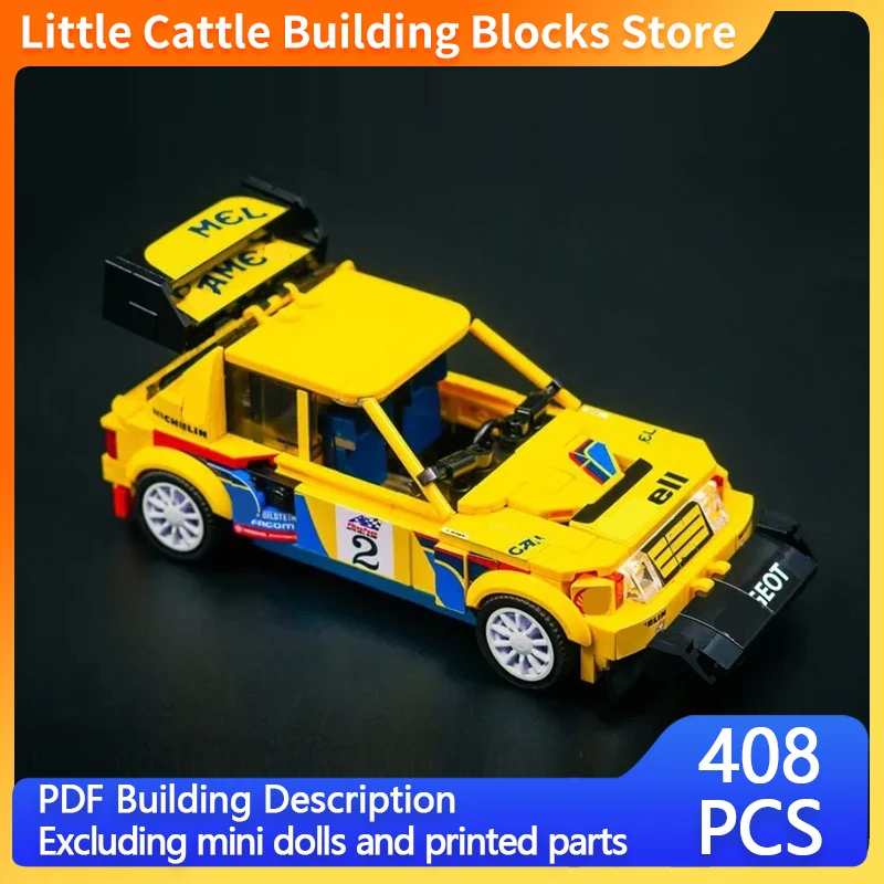 City Car Model MOC Building Brick Speed Hypercar  Top Tier Racing Car Modular Technology Gift Holiday Assemble Children Suit Toy