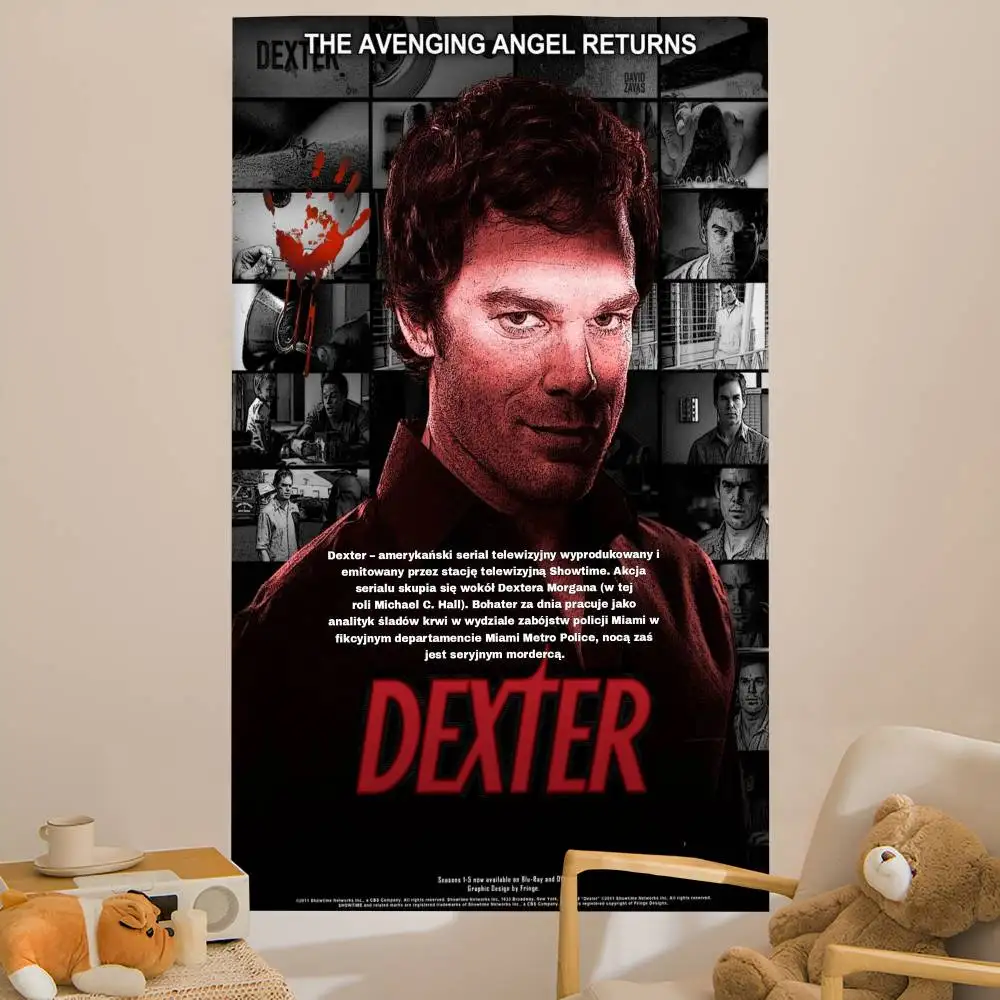 Dexter Morgan Character Tapestry Art Printing Japanese Wall Tapestry Anime Wall Hanging Home Decor