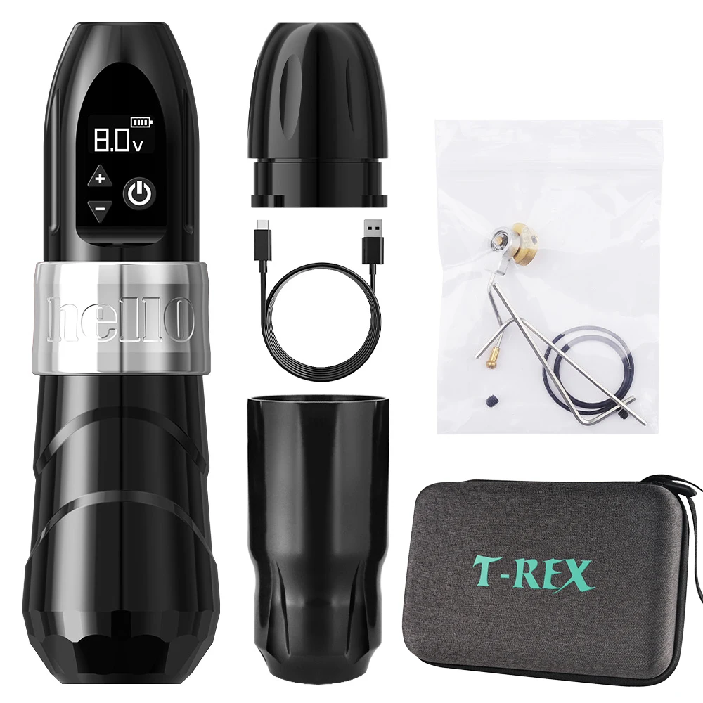 

T-Rex Wireless Tattoo Machine 2400mAh Battery Rotating Cartridge Tattoo Pen Coreless Motor Tattoo Gun for Tattoo Artists
