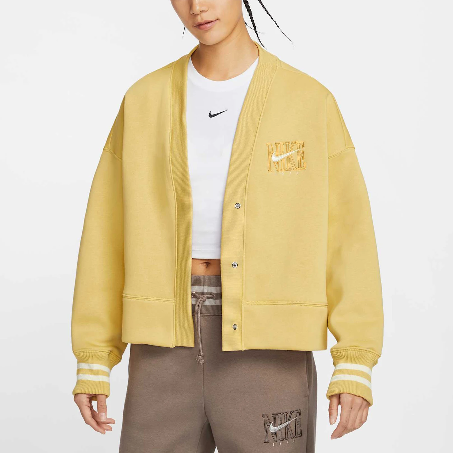 

Nike Authentic New Women's Loose Fit Fashionable Knit Jacket HJ0947-700