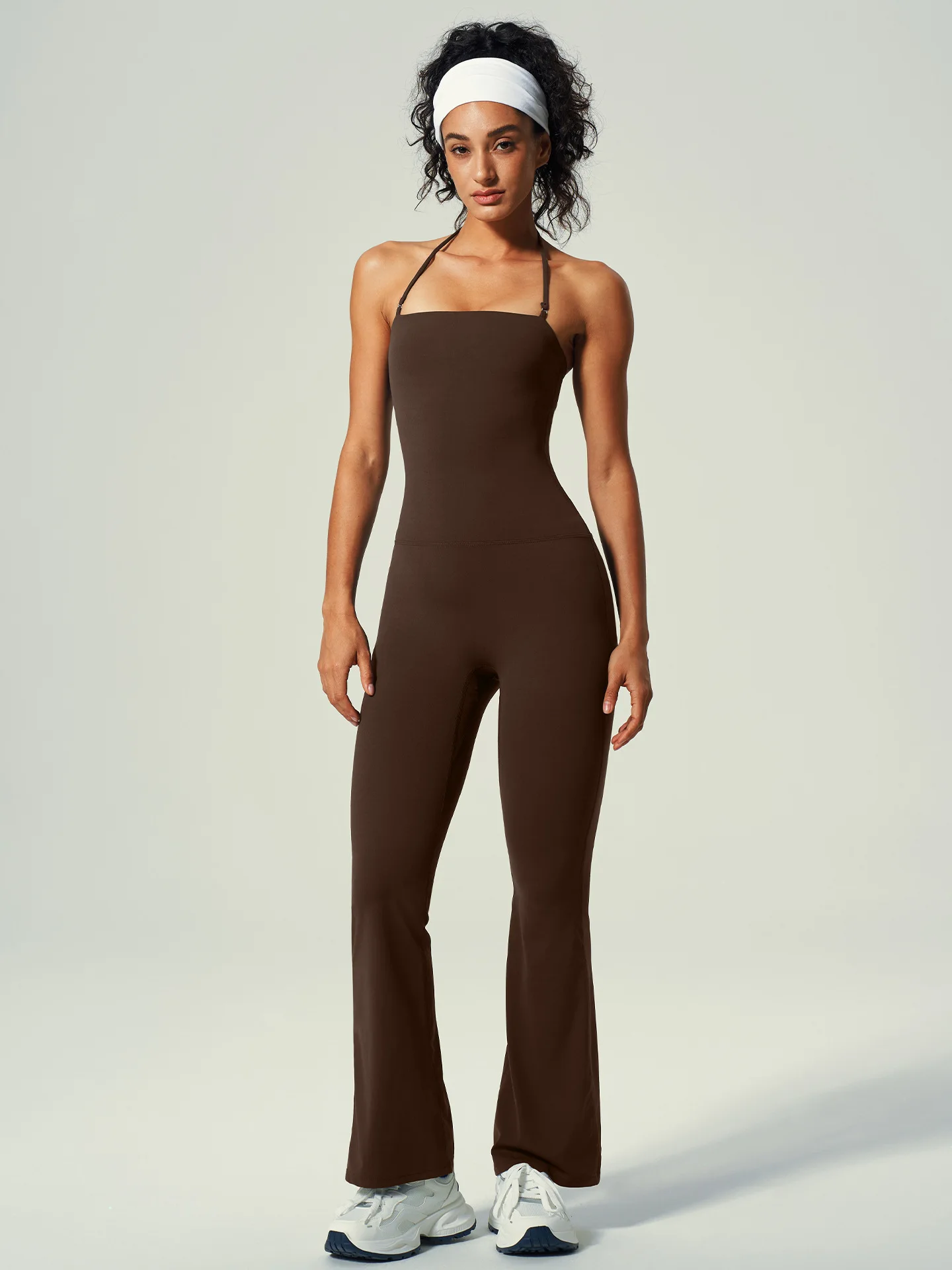 مجموعتان من بدلات اليوغا ذات السراويل الطويلة ذات الحزام السباغيتي لتمارين الخصر ورفع الورك واللياقة البدنية #5