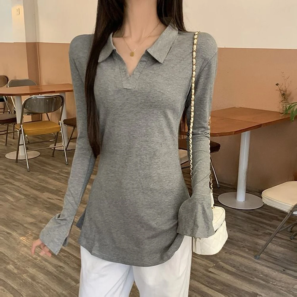 Casual Neck Top 2000S Aesthetic Ideal For Summer Perfect For Spring Travel Ready Top Polyester Fabric V-neck Design