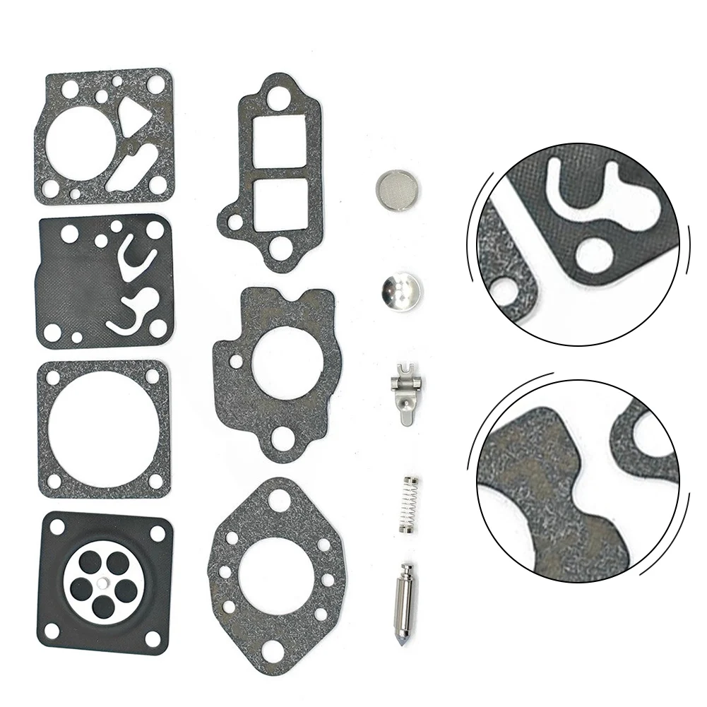 Repair Kit for Remington Chainsaw Carburetors Featuring Parts Aligned with For Tillotson HU6A and HU23A Dimensions