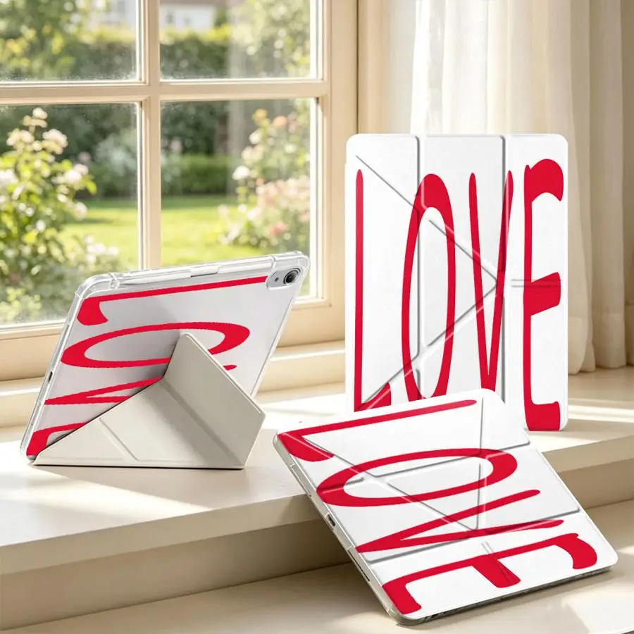 Personalized Letters Love Tablet Case For Samsung Galaxy Tab S8 A8 A9 Plus S9 Plus A11 S7 FE S10 Lite With Pen Slot Cover