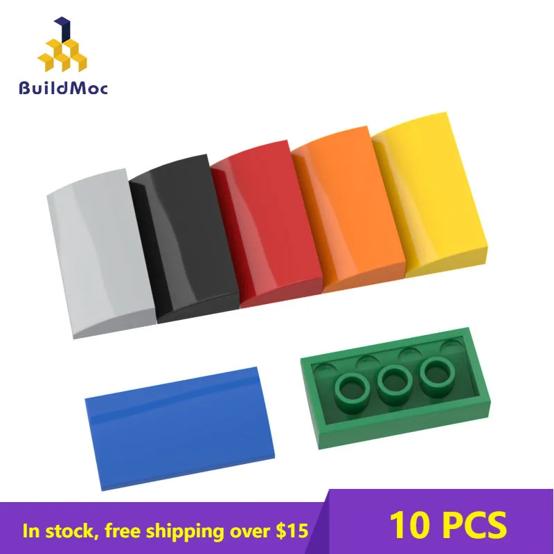 

10PCS MOC 88930 Slope Brick Curved 2x4x2/3 No Studs With Bottom Tubes DIY Building Blocks Parts Educational Kids Toys