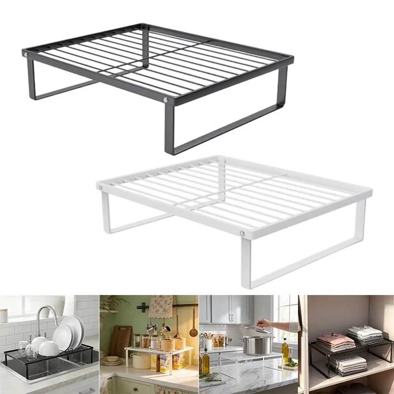 

Heavy Duty Carbon Steel Wardrobe Shelves - Adjustable Closet Organizer/seasoning Storage Rack/Multi-Layer Storage-Saving Design