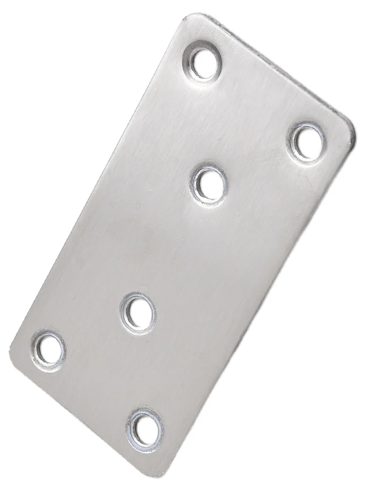 6 Holes Brackets Flat Mending Brackets DIY Projects Thick Material Beautiful And Practical Brushed Stainless Steel