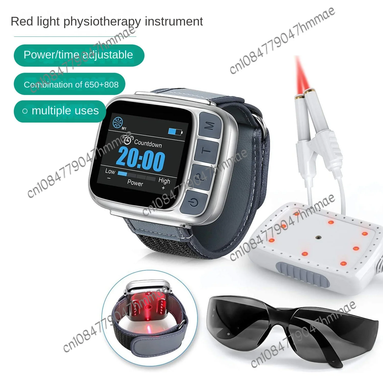 Home New Portable Red Infrared 650Nm 808nm Combined with Physiotherapy Wrist Watch