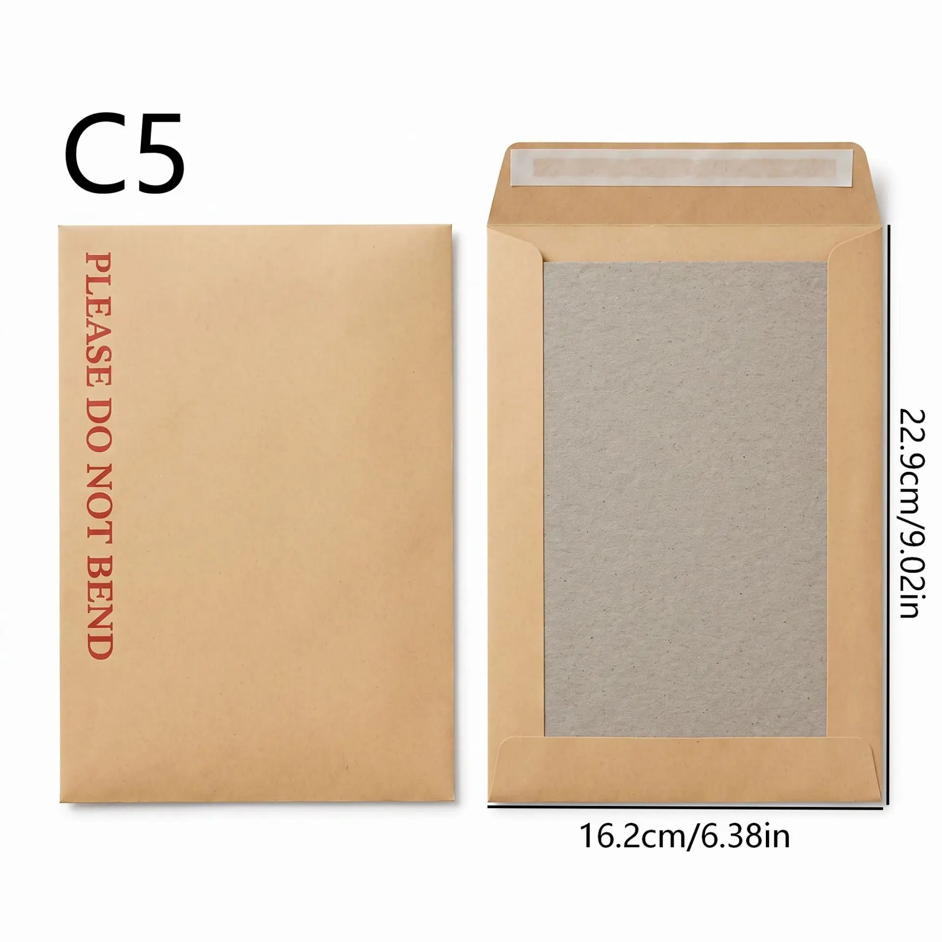10pcs/lot Cardboard Mail Ticket Storage Bag C4C5 Kraft Envelope Office File Pocket Business Easy-tear Sealing strip Archive Bags