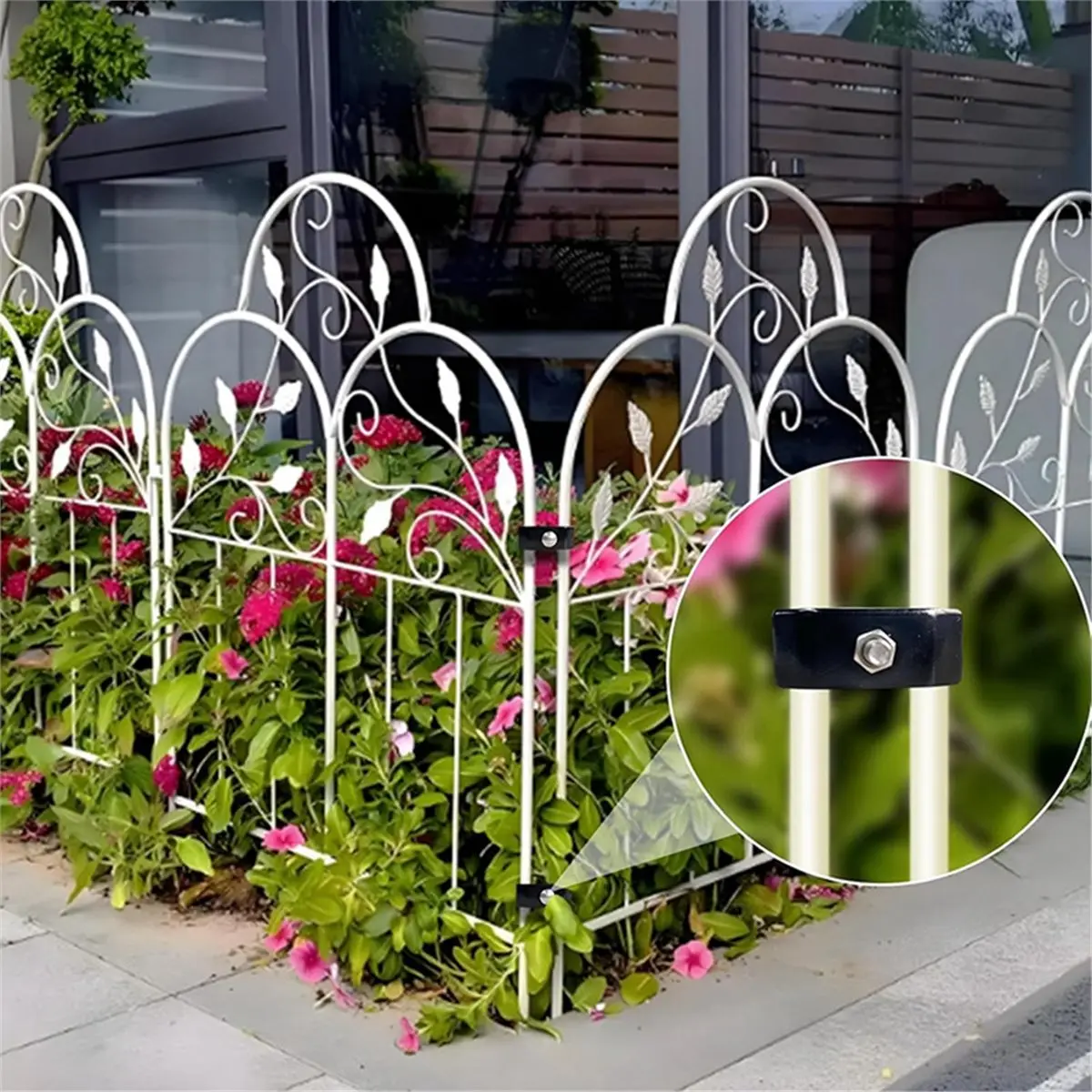 Time Saving 10Pcs Double Rod Fence Corner Connectors for Mesh Fencing Garden Fence Outdoor Fence Fence Joining Clips
