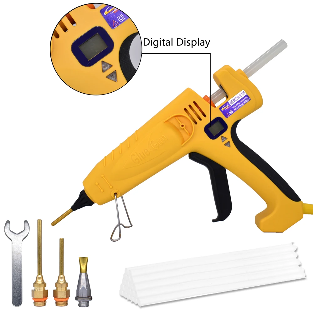 500W industrial high-power glue gun adjustable temperature digital display, bonding maintenance tools use 11mm glue sticks