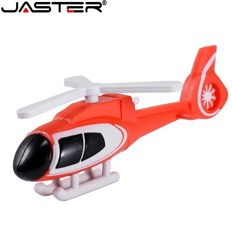 JASTER Helicopter USB Stick 128GB Car Flash Drives 64GB Racing Aircraft Pen Drive 32GB Rail Train Cartoon Truck Storage Devices