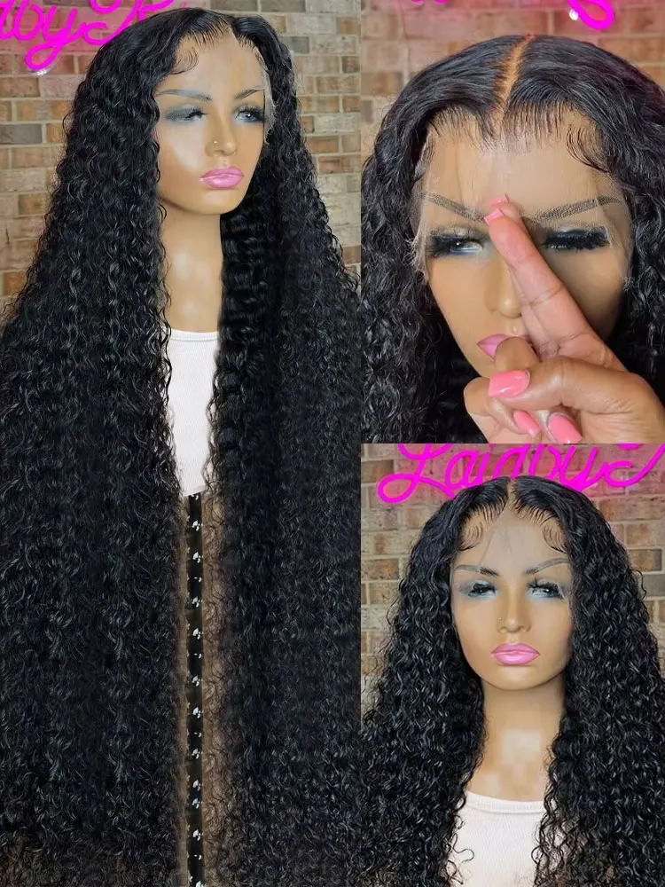 40 46 Inch Deep Wave 13x6 13x4 Hd Lace Front Human Hair Wig 250 Density Water Curly 360 Lace Frontal Wigs Human Hair For Women image 4