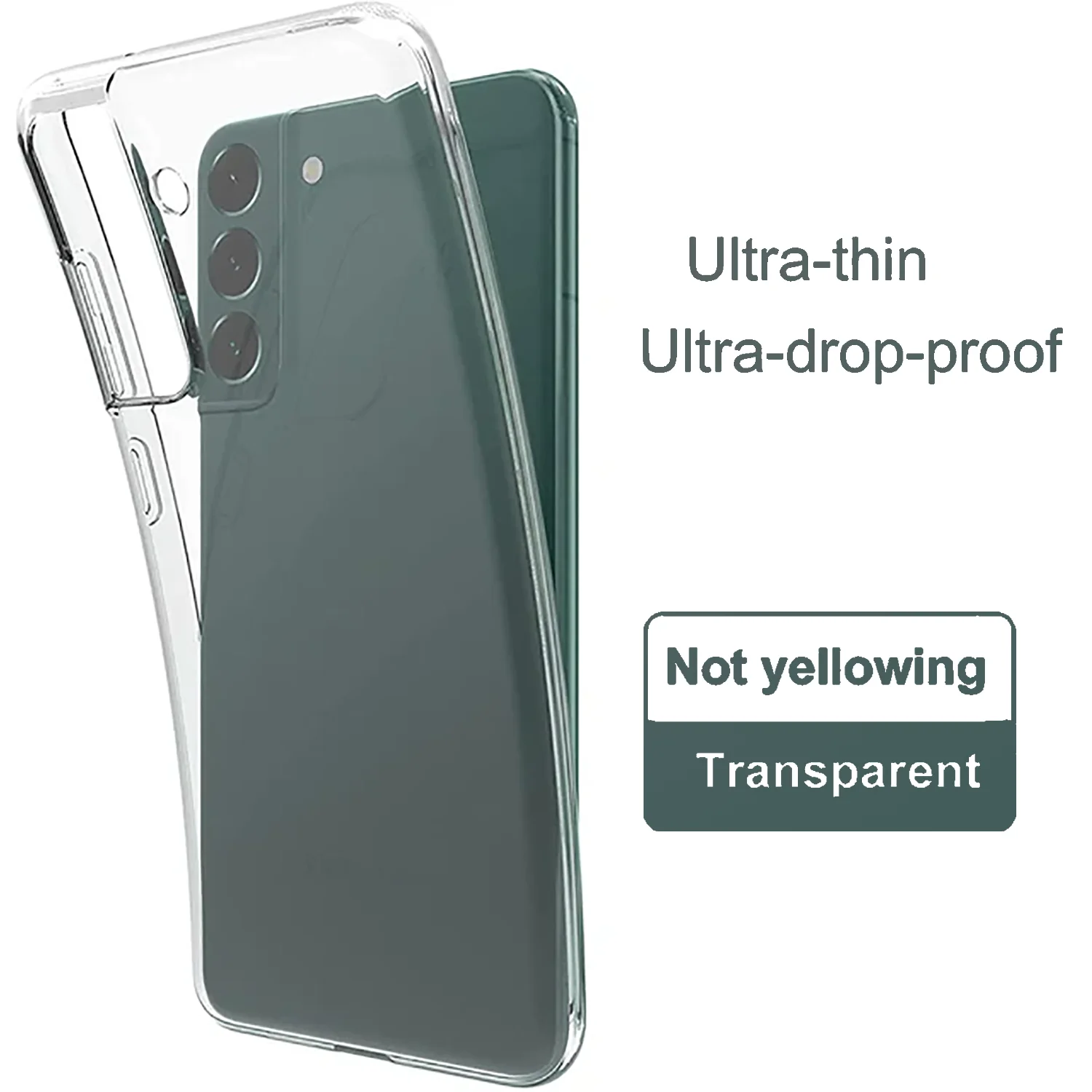 Przezroczyste silikonowe etui do Samsung Galaxy A55 A35 A15 A05 A54 A34 A14 A04 A73 A53 A33 A13 A03 Solid Color Soft case