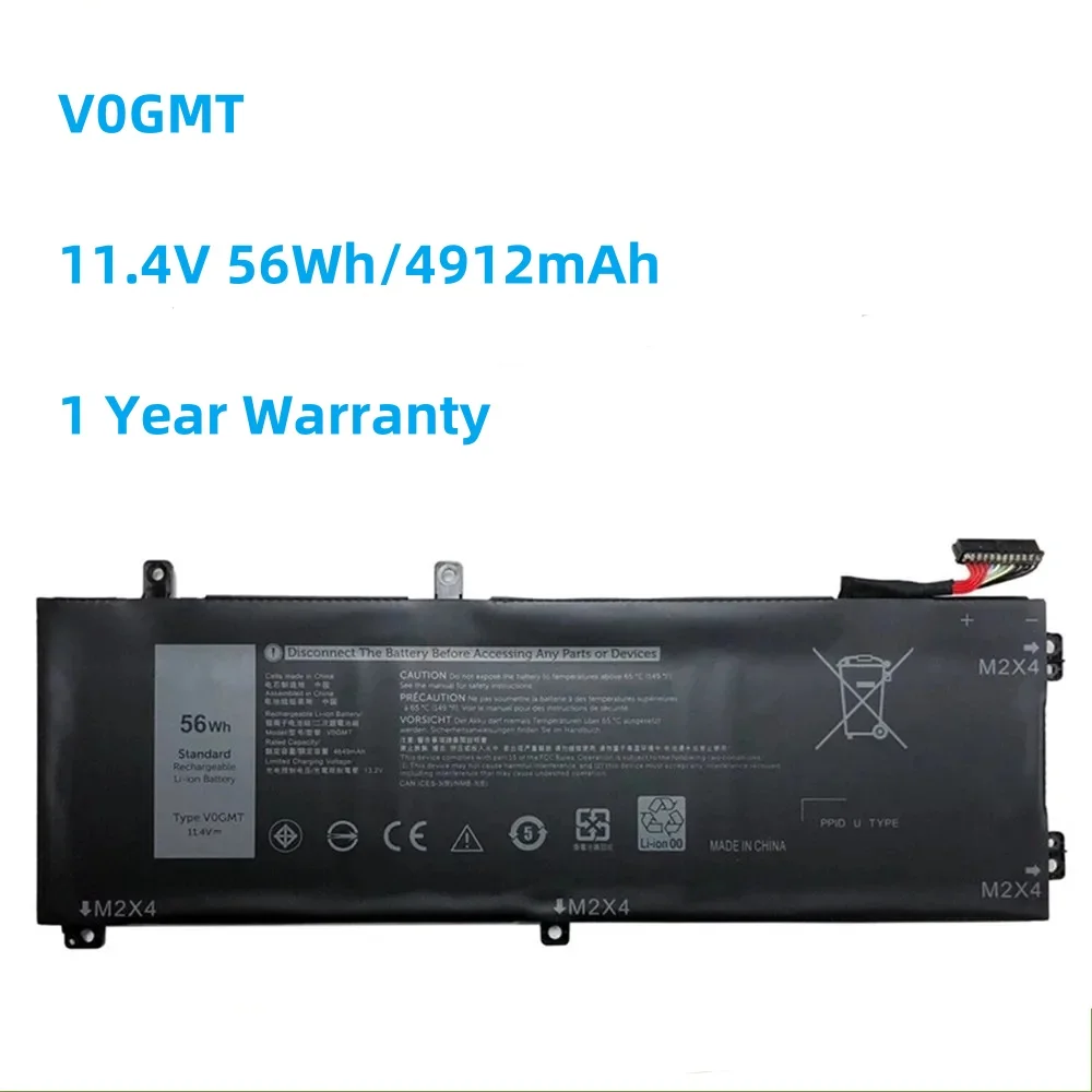 Imagem -01 - Bateria do Portátil V0gmt 11.4v 56wh para Dell g7 17 Série 7700 Inspiron 15 7501 Dell Vostro 15 Série 7500 bateria do portatil v0gmt 114v 56wh para dell g7 17 serie 7700 inspiron 15 7501 dell vostro 15 serie 7500 01