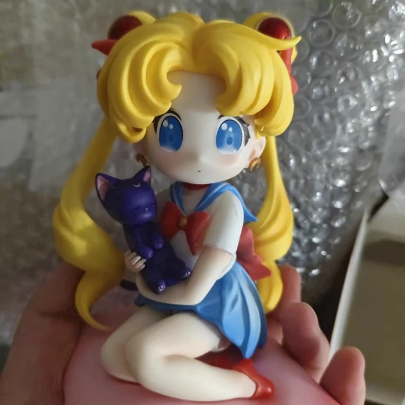 Kawaii Q-Style assis marin lune & Usagi Tsukino Gk Statue-anime assis châssis de voiture modèle ornements figurine à collectionner pour les Fans
