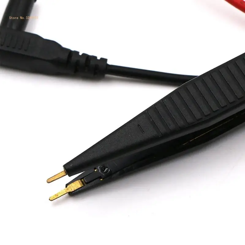 Upgraded for LCR Chip Test Clip Capacitance inductor Resistance Test Clip Meter Probe Multimeter Tweezer PVC Dropship