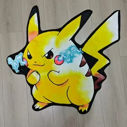 Pikachu Cartoon Rug - Soft Non-Slip Anime Carpet for Kids Room Gaming Room Decor Cute Pokemon Floor Mat Gift for Fans