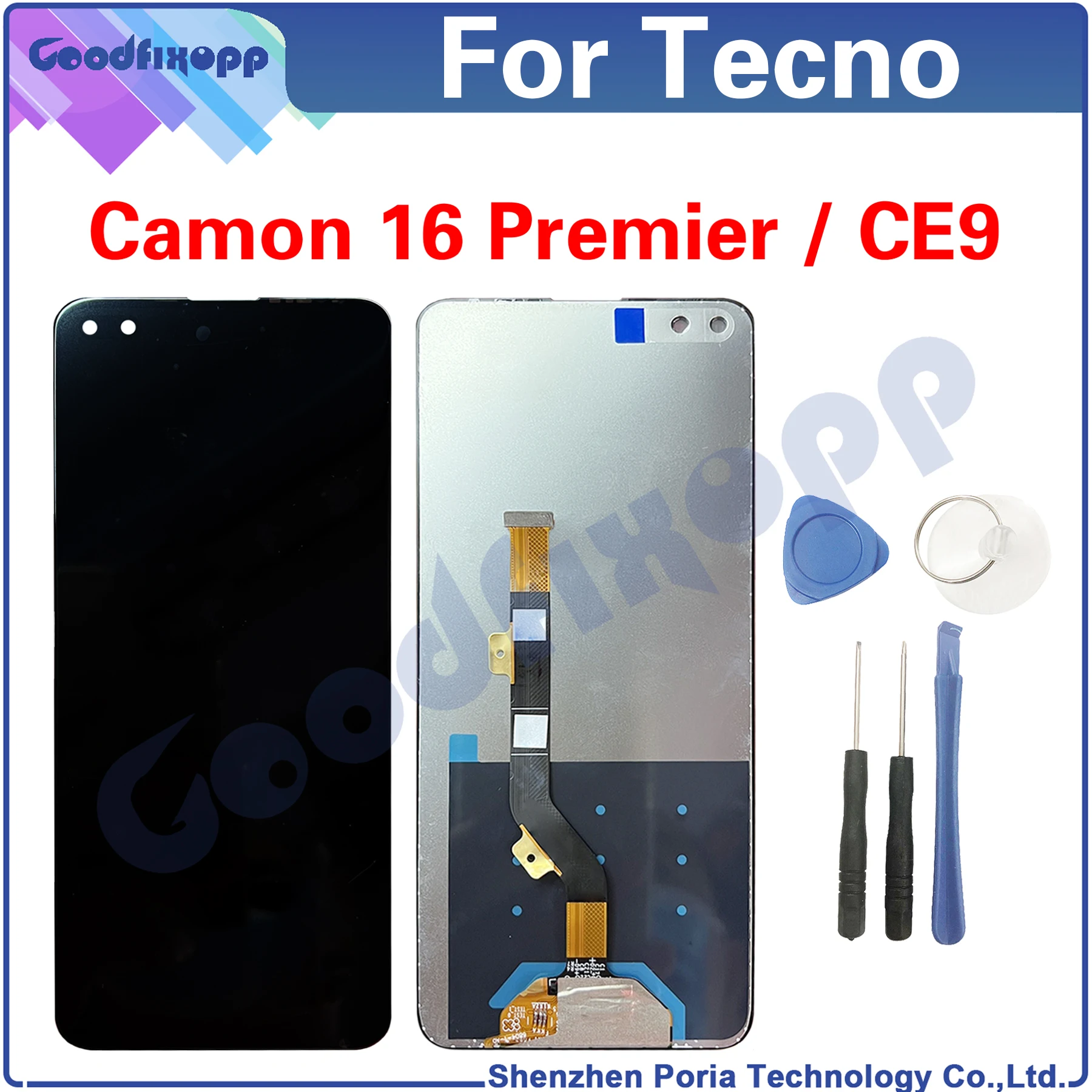 

For Tecno Camon 16 Premier CE9 Camon16Premier LCD Display Touch Screen Digitizer Assembly Repair Parts Replacement