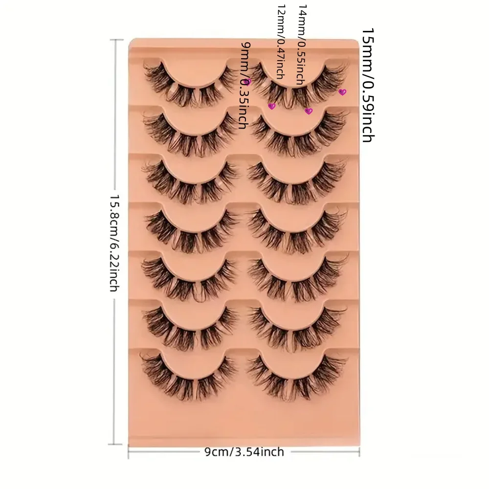 56 natürliche Cluster-Wimpern. Wispy, natürliches Aussehen, falsche Wimpern, einzelne Wimpern, 3D-gestreifte Wimpern, DIY-Wimpern