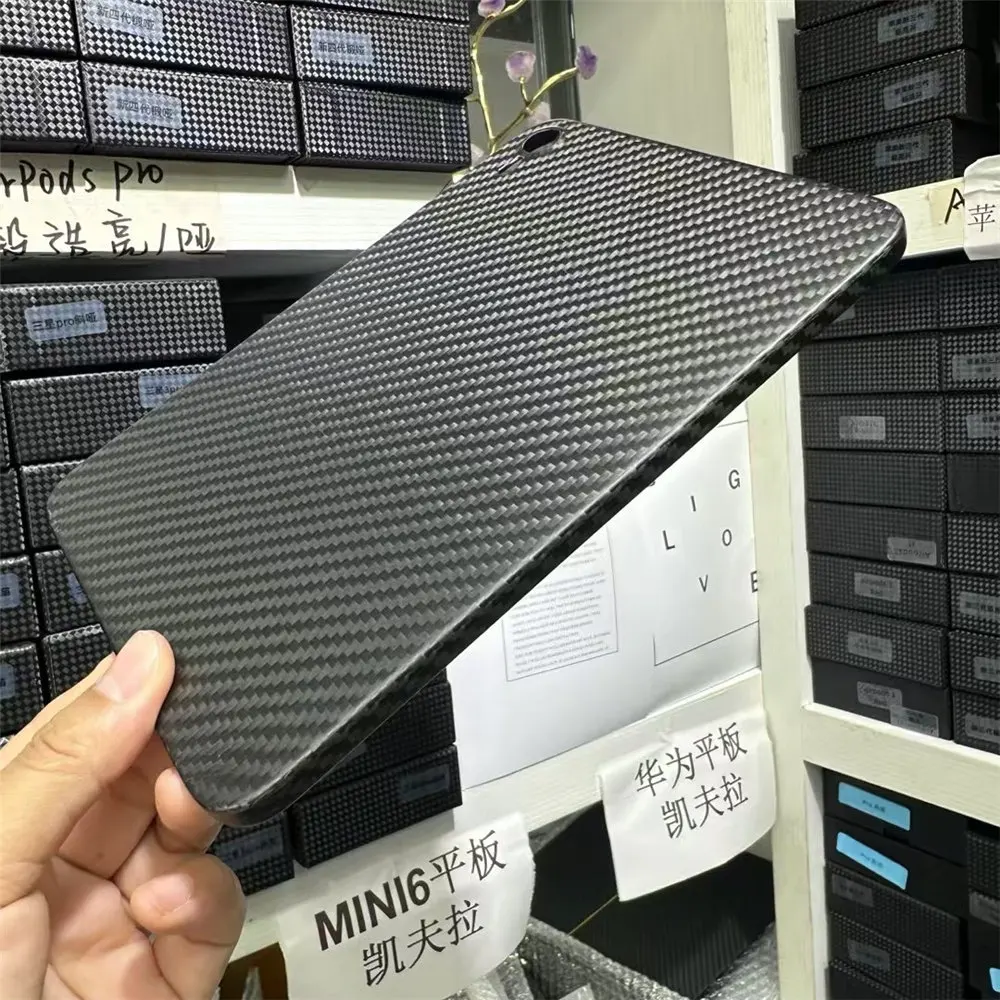 本物のアラミドカーボンファイバー製の薄いケース,Apple iPad mini 7用のハードカバー,8.3インチ,マットアーマー