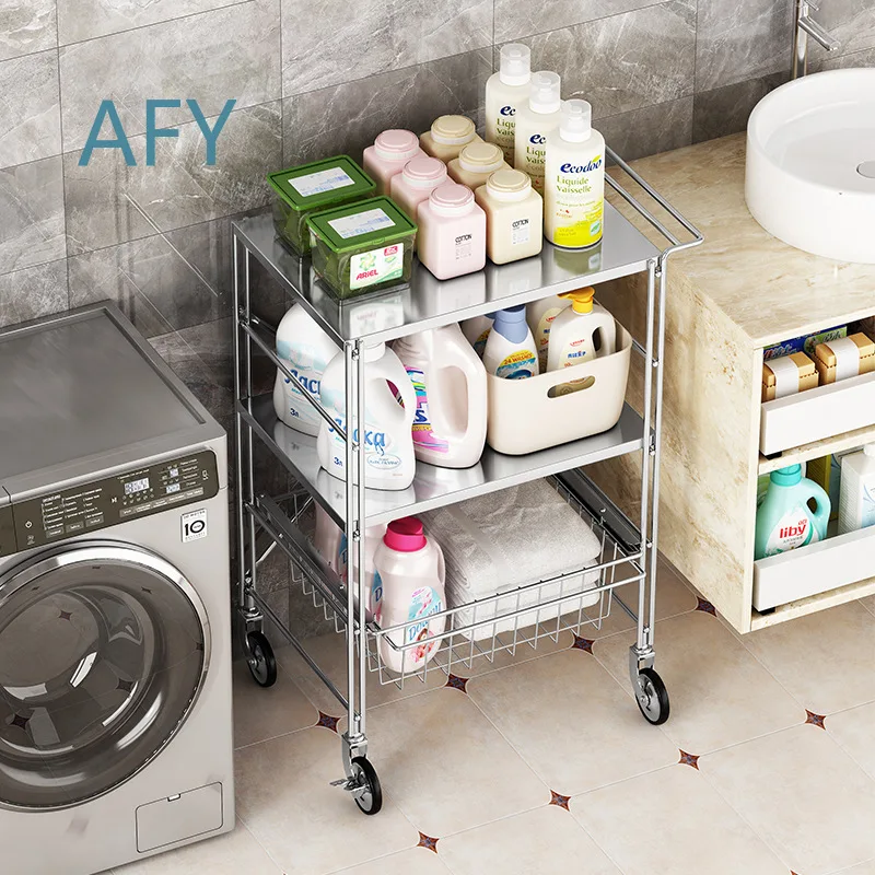Stainless Steel Multi-Tier Shelf Rack for Bathroom Kitchen Balcony Home Storage Organizer Wall Mounted Adjustable Utility