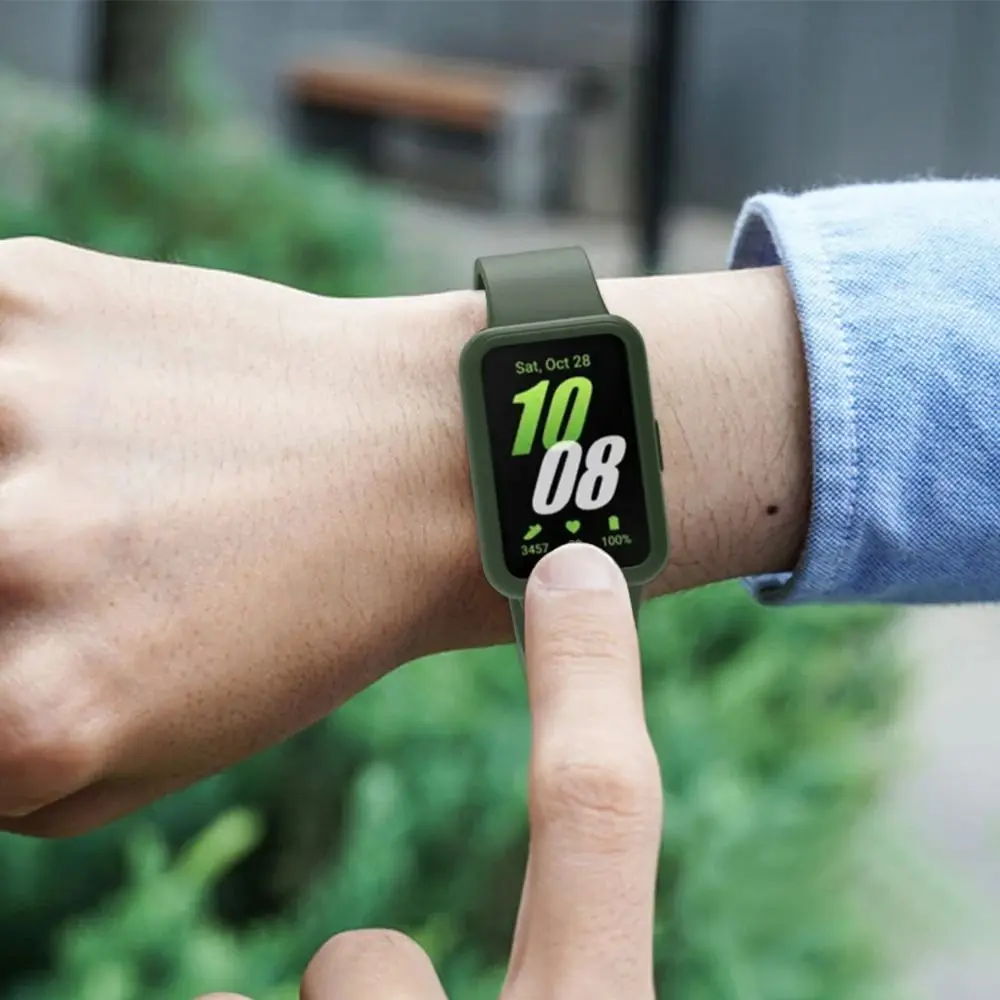 Casing silikon penutup bingkai pelindung layar Anti gores Bumper untuk Samsung Galaxy Fit 3 Smart Watch