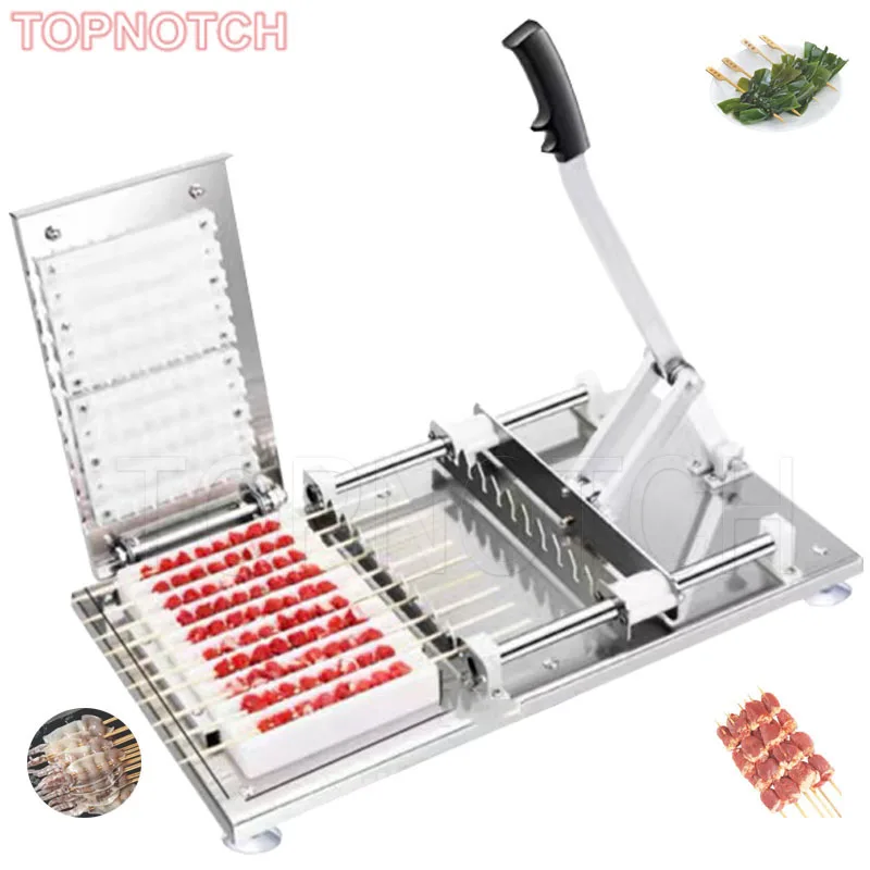 Manual Meats Skewer Machine Skewer Kebab Maker Beef Pork Meat Barbecue Stringer String Machines BBQ Tool