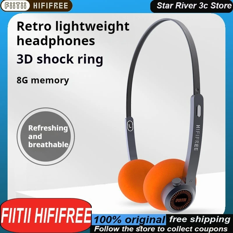 MIFO FIITII HiFiFree Wireless Headphones Retro Style Bluetooth Head Mounted Lightweight Comfortable Customized Music Headset