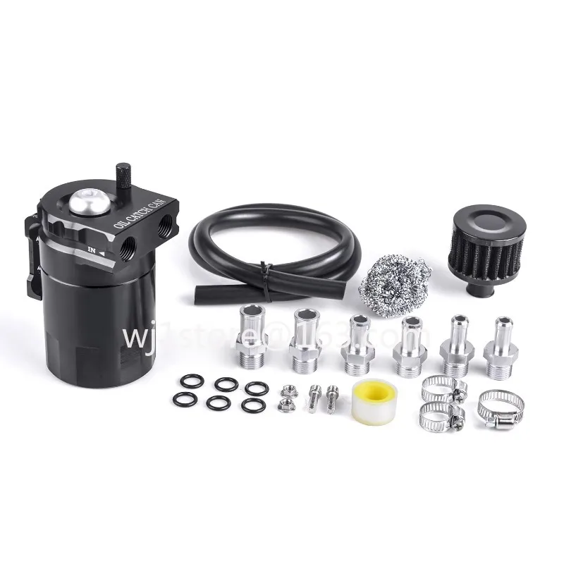 Universal 300ml Tank Kit Aluminum Energy Baffle Tank, Tank Separator Tank, with Vent 3/8 
