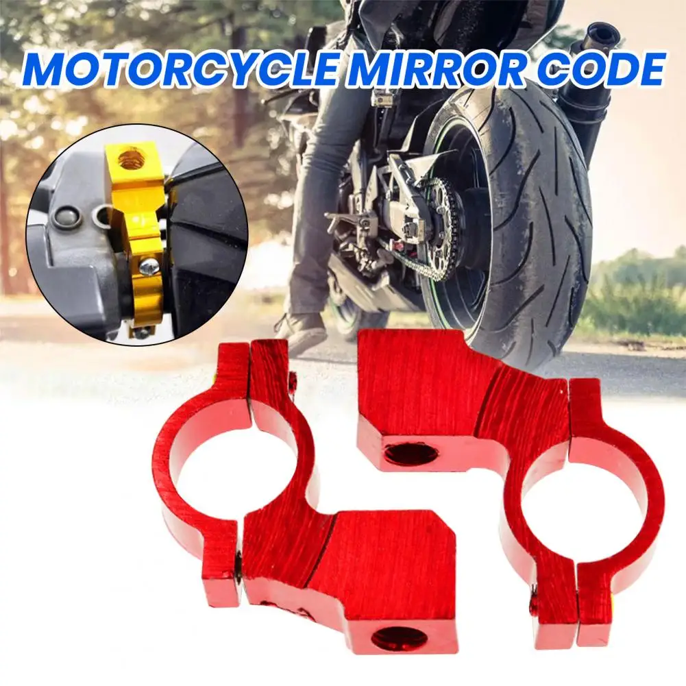 

Anti-oxidation Motorcycle Mirror Mount Motorcycle Handlebar Mirror Mount M10 Thread Aluminum Rearview Holder Clamp for Motorbike