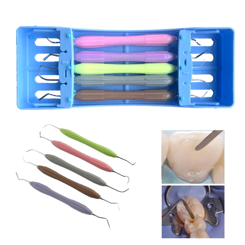 

Dental Aesthetic Restoration Tool Filler Silicone Handle Spatula Head Disinfection Rack Instrument Set Dentistry Tools