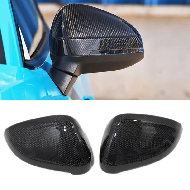 

Real Carbon Fiber Car Door Side Wing Rearview Mirror Covers Paste/Replacement Style For Audi A4L B9 2017-2022