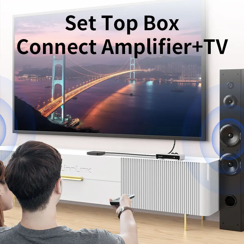 Unnlink HDMI Audio Extractor ARC مقسم صوت 4K 120 هرتز مع Toslink SPDIF محوري بصري لسلسلة PS5 إلى شاشة مكبر للصوت