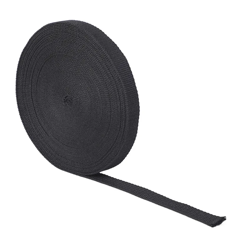 10m Strap Ultra high molecular weight polyethylene UHMWPE webbing anti cutting wear-resistant tape Ribbon white black ( 8mm*1mm)