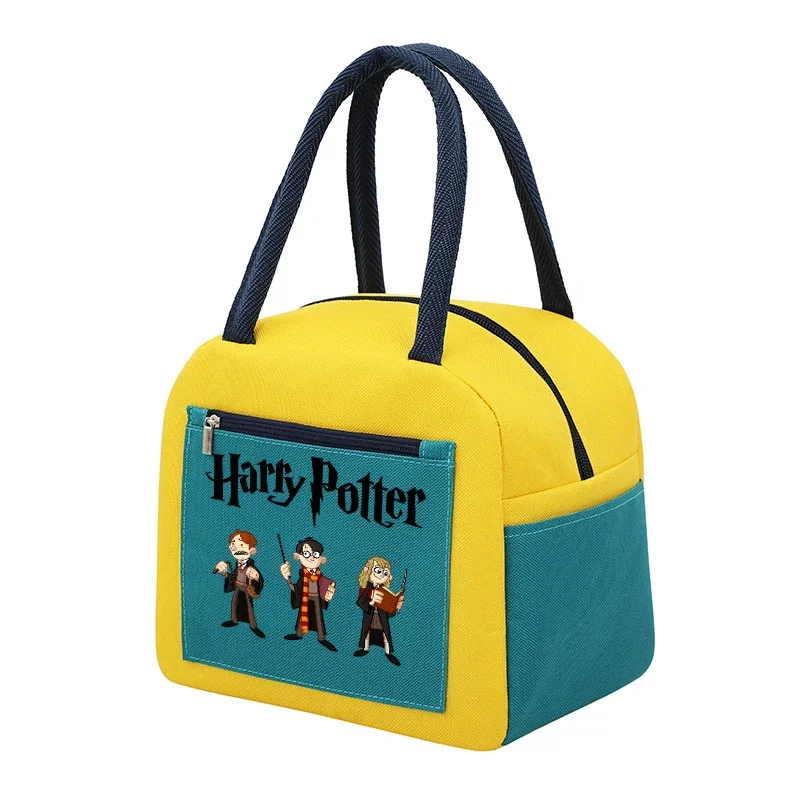 Magic School Lunch Bag Cute Anime Color Insertion Large Inspection Bag Portable Keep Warm Student Kid Bag Birthday Gifts