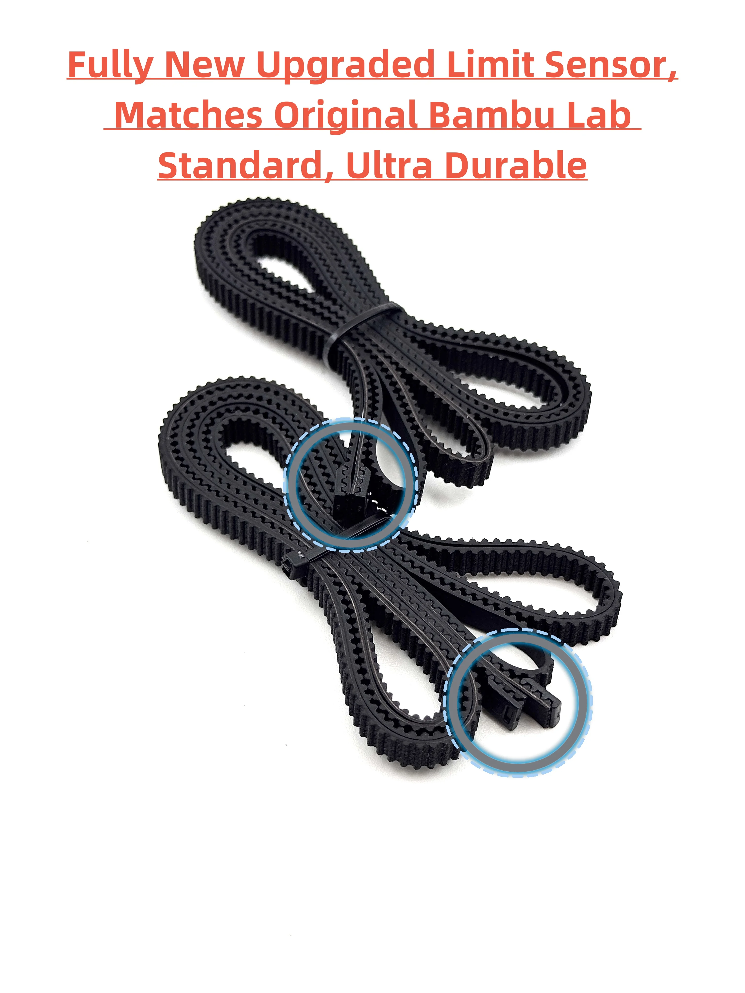 New Upgraded Original-Quality Limit Switch & Wear-resistant X/Y/Z Axis Rubber Timing Belt Replacement Parts Fit Bambu Lab X1 P1