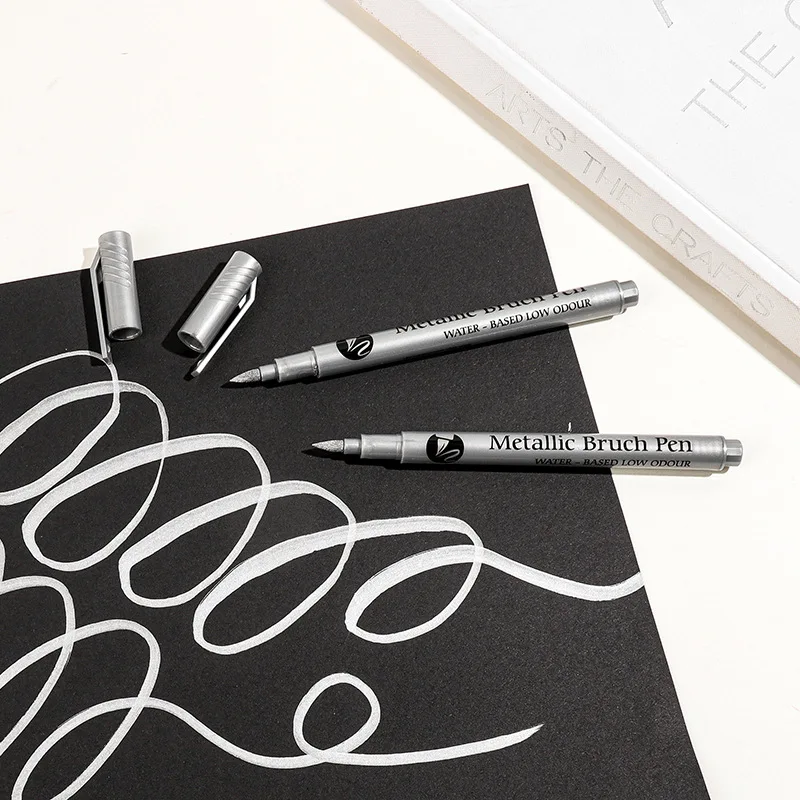 

1 шт. металлические золотые, серебряные, белые маркеры, водонепроницаемые, не выцветающие, для письма карт, художественный маркер, артефакт, ткань для скрапбукинга