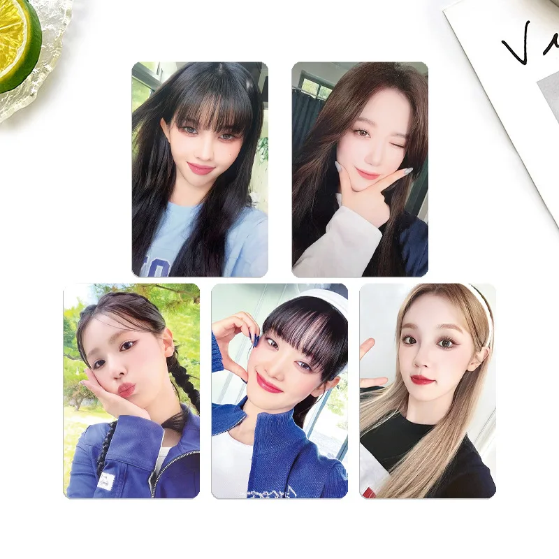 Juego de 5 tarjetas Lomo para selfies DE LA TEMPORADA 2024, fototarjetas para seguidores, YUQI, Miyeon, MINNIE, regalos de cumpleaños, KPOP IDLE Go For It